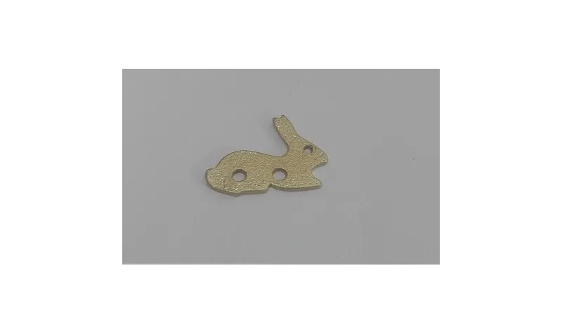 Cuenta Conejo 2 agujeros 14.5*10mm oro mate / Cuentas Metálicas de Latón / Zamak