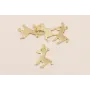 Burro 2 agujeros 15*15mm oro / Cuentas Metálicas de Latón / Zamak