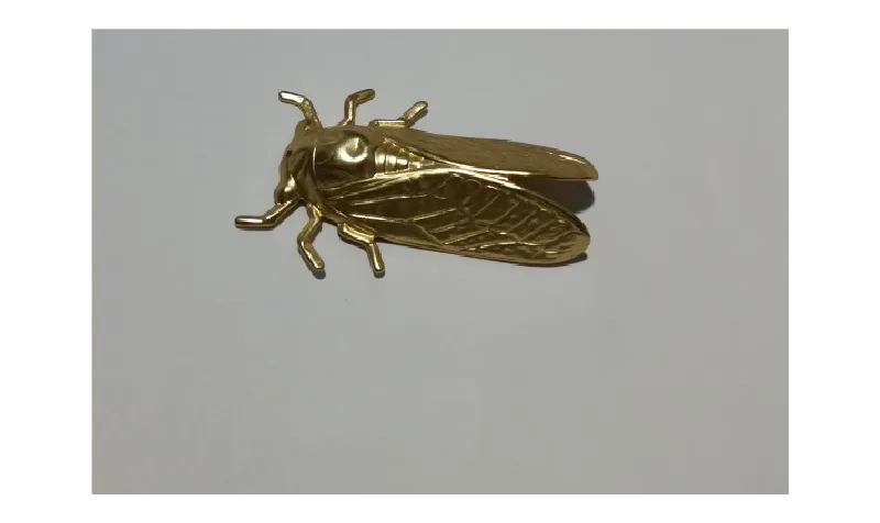 Cigarra 49*31mm oro mate / Cuentas Metálicas de Latón / Zamak