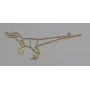 Silueta dinosaurio 65*30mm oro mate / Cuentas Metálicas de Latón / Zamak