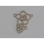 Conjunto de 2 flores 15*19 oro mate / Cuentas Metálicas de Latón / Zamak