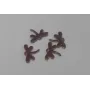 Libélula esmaltada 11*10mm granate / Cuentas Metálicas de Latón / Zamak
