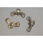 Aguila 40*20mm oro + blanco / Cuentas Metálicas de Latón / Zamak
