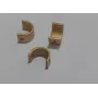 Pieza en U 8*6mm doble agujero oro mate / Cuentas Metálicas de Latón / Zamak