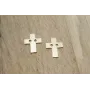 Pieza Cruz doble agujero 12*10mm Oro Mate / Cuentas Metálicas de Latón / Zamak