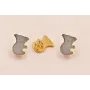 Koala Acero Inoxidable 11mm Eslamte Gris / Cuentas Metálicas de Acero Inoxidable