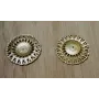 Disco labrado 22mm Oro Mate / Cuentas Metálicas de Latón / Zamak