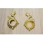 Pieza Floral para cabujón de 11mm Oro Mate / Cuentas Metálicas de Latón / Zamak