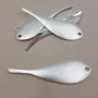 Pez colgante 63*18mm Plata Mate / Cuentas Metálicas de Latón / Zamak