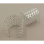 Brazalete aros 60mm ancho Plata Mat / Bases de Pulseras de Latón / Zamak