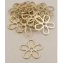 Flor 9mm diámetro Oro Mate / Cuentas Metálicas de Latón / Zamak