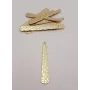 Colgante Lámina martilleada 34*6mm Oro Mate / Cuentas Metálicas de Latón / Zamak