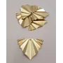 Pieza Triánguo plisado 29*22mm Oro Mate / Cuentas Metálicas de Latón / Zamak