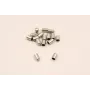 Cilindro terminal para 2mm interior Plata Vieja / Cuentas Metálicas de Latón / Zamak