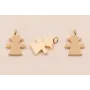 Cogante Niña 12*9mm Acero Inoxidable Baño Oro / Cuentas Metálicas de Acero Inoxidable