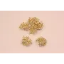 Cogante Coral 25*25*12mm Oro Mate Esmalte Blanco / Cuentas Metálicas de Latón / Zamak