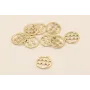 Disco 10mm signo Zodiaco Acuario Oro / Cuentas Metálicas de Latón / Zamak