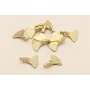 Colgante triangular 11*12*2mm Dorado Mate / Cuentas Metálicas de Latón / Zamak