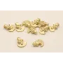 Colgante Medialuna 10*12*2mm Dorado Mate / Cuentas Metálicas de Latón / Zamak