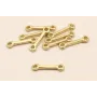 Entrelieza listón 17*3*mm dorado Mate / Cuentas Metálicas de Latón / Zamak