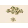 Disco doble aro de 10mm con Microbrillos / Cuentas Metálicas de Latón / Zamak