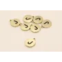 Chapa acero Inoxidable 10mm letra J / Cuentas Metálicas de Acero Inoxidable
