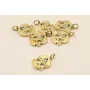Calavera Acero Inoxidable Brillos 14*16mm Oro / Cuentas Metálicas de Acero Inoxidable