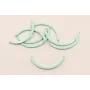 Pieza curvada de 35mm * 3*2mm Verde Turquesa / Cuentas Metálicas de Latón / Zamak