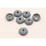 Pieza Caracol de Mar diam 14mm *4mm esmalte gris / Cuentas Metálicas de Latón / Zamak