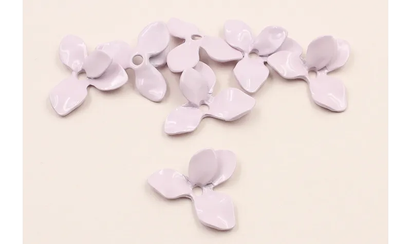 Cuenta Flor 26,5mm diámetro Lila Mate / Cuentas Metálicas de Latón / Zamak