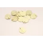 Chapa Dorado Mate 13mm Corazón / Cuentas Metálicas de Latón / Zamak
