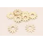 Cuenta Sol estriado Dorado de 29mm / Cuentas Metálicas de Latón / Zamak