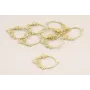 Colgante Ovalo Adornos Florales 40*23mm Oro Mate / Cuentas Metálicas de Latón / Zamak