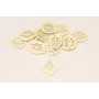 Cuenta Hoja lágrima calada 13*10mm Dorado Mate / Cuentas Metálicas de Latón / Zamak