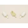 Cuenta Polo 18*8mm D.Mate esmalte Blanco / Cuentas Metálicas de Latón / Zamak