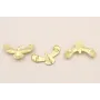 Cuenta Aguila 45*25*4, 4 anillas atrás Dorado Mate / Cuentas Metálicas de Latón / Zamak