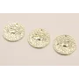 Medalla 16mm latón Dorado Horóscopo CANCER / Cuentas Metálicas de Latón / Zamak