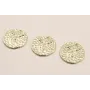Medalla 16mm latón Dorado Horóscopo VIRGO / Cuentas Metálicas de Latón / Zamak