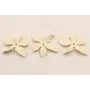 Cuenta Flor 5 petalos 55mm diam. Esmaltada Beige / Cuentas Metálicas de Latón / Zamak