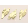 Cuenta Hoja perforada de 60*25mm Dorado Mate / Cuentas Metálicas de Latón / Zamak