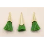 Casquilla metálicaOro  con fleco Green 20+20mm / Cuentas Metálicas de Latón / Zamak