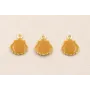 Colgante concha 10*8mm Dodado Mate  Mostaza / Cuentas Metálicas de Latón / Zamak