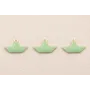 Colgante Barco 15*9mm Dorado Mate esmalte Turquesa / Cuentas Metálicas de Latón / Zamak