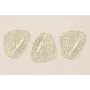 Cuenta Ala Redondeada Mariposa 30*22 Blanco Roto / Cuentas Metálicas de Latón / Zamak