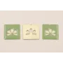 CuentCuadrado 25mm esmalte verde Oliva Flor Calada / Cuentas Metálicas de Latón / Zamak