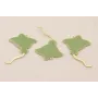 Cuenta Manta Raya 25*20mm verde Oliva y Oro Mate / Cuentas Metálicas de Latón / Zamak
