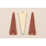 Cuenta Triangulo Esmaltado 30*9mm Rojizo / Cuentas Metálicas de Latón / Zamak