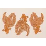 Colgante Pez Tropical Plano 60*35mm Naranja / Cuentas Metálicas de Latón / Zamak