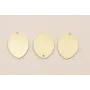 Cuenta Ovalo Curvado 20*14mm Dorado Mate / Cuentas Metálicas de Latón / Zamak