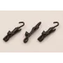 Coltante Gato 20*4mm Esmalte Negro / Cuentas Metálicas de Latón / Zamak